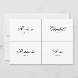 Elegant Zwart-Wit Trouwplaatskaart DIY Kaart