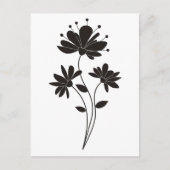 Elegant zwart-wit ventilator briefkaart (Voorkant)