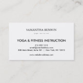 Elegant zwart-wit ventilator Logo Yoga Business Ca Visitekaartje (Achterkant)