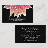 Elegant zwart-wit ventilator Logo Yoga Business Ca Visitekaartje (Voorkant / Achterkant)