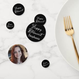 Elegant zwart-wit verjaardagsfeestje voor gepensio confetti