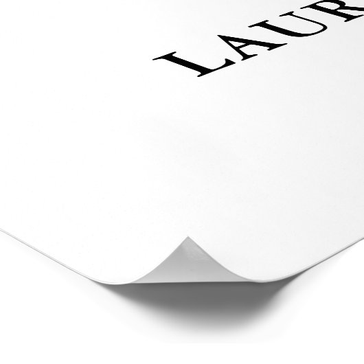 Elegant Zwart & Wit Verlovingsfeest Welkom Poster (Hoek)