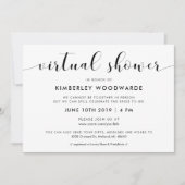 Elegant zwart-wit Virtuele douche Kaart (Voorkant)