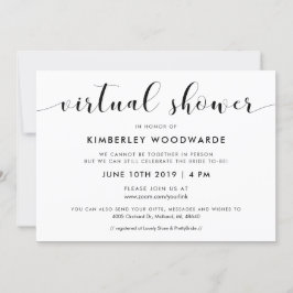 Elegant zwart-wit Virtuele douche Kaart