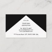Elegant zwart-wit visitekaartje (Achterkant)