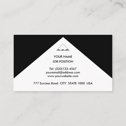 Elegant zwart-wit visitekaartje (Achterkant)