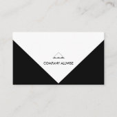Elegant zwart-wit visitekaartje (Voorkant)