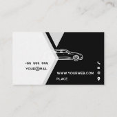 Elegant zwart-wit visitekaartje (Achterkant)