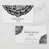 Elegant zwart-wit Visitekaartje (Voorkant / Achterkant)