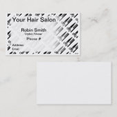 Elegant zwart-wit voor haarzout en pieklijsten visitekaartje (Voorkant / Achterkant)