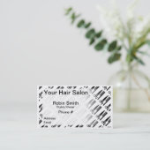 Elegant zwart-wit voor haarzout en pieklijsten visitekaartje (Staand voorkant)