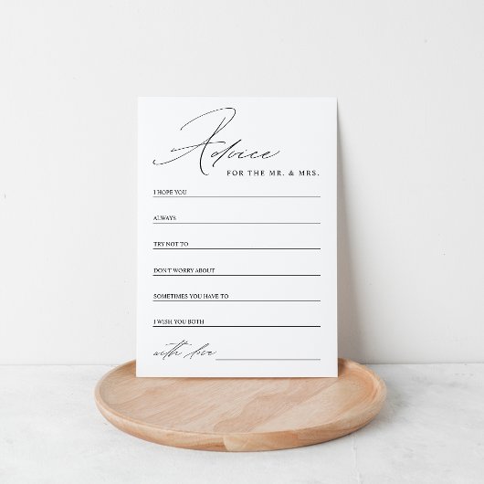 Elegant zwart-wit Vrijgezellenfeest Advieskaart