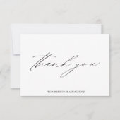 Elegant zwart-wit Vrijgezellenfeest Bedankkaart (Voorkant)