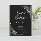 Elegant zwart-wit Vrijgezellenfeest Kaart (Staand voorkant)