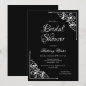 Elegant zwart-wit Vrijgezellenfeest Kaart (Voorkant / Achterkant)