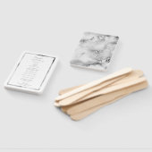 Elegant zwart-wit Waterverf marmer Handwaaier (Niet-gemonteerd)