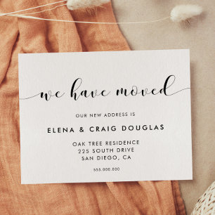 Elegant zwart-wit We hebben de aankondiging verpla