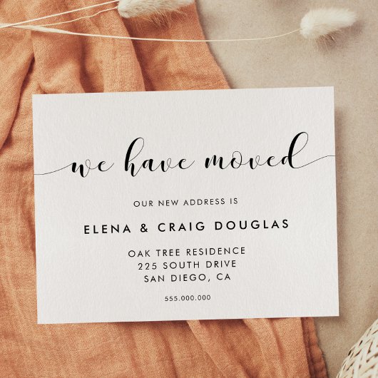 Elegant zwart-wit We hebben de aankondiging verpla