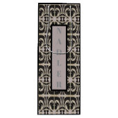 elegant zwart-wit wijn cadeautas (Voorkant)