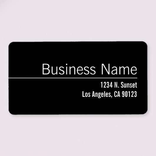 Elegant zwart-wit zakelijk retouradres etiket