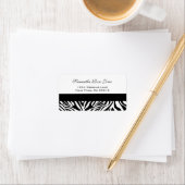 Elegant Zwart-Wit Zebra Aangepast adreslabel Etiket (Insitu)