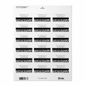 Elegant Zwart-Wit Zebra Aangepast adreslabel Etiket (Full Sheet)