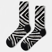 Elegant zwart-wit Zebra dierenpatroon Sokken (Links)