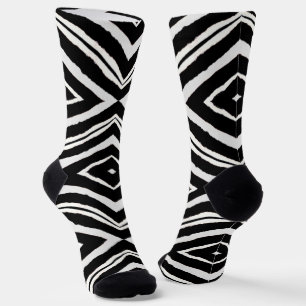 Elegant zwart-wit Zebra dierenpatroon Sokken