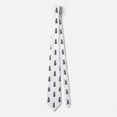 Elegant zwart-wit Zomer Ananas Patroon Stropdas (Voorkant)
