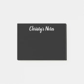 Elegant zwart witbord, stijl aangepast klein post-it® notes (Voorkant)