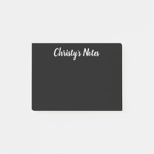 Elegant zwart witbord, stijl aangepast klein post-it® notes (Voorkant)