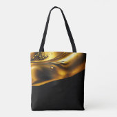 Elegant zwart-witgoud tote bag (Achterkant)