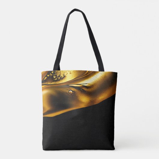Elegant zwart-witgoud tote bag (Achterkant)