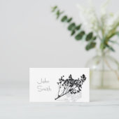 elegant zwart-witkunstwerk voor natuur visitekaartje (Staand voorkant)