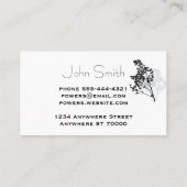 elegant zwart-witkunstwerk voor natuur visitekaartje (Achterkant)