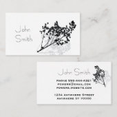 elegant zwart-witkunstwerk voor natuur visitekaartje (Voorkant / Achterkant)