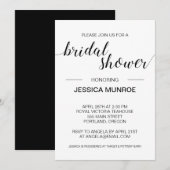 Elegant zwart-witminimalistisch Vrijgezellenfeest Kaart (Voorkant / Achterkant)