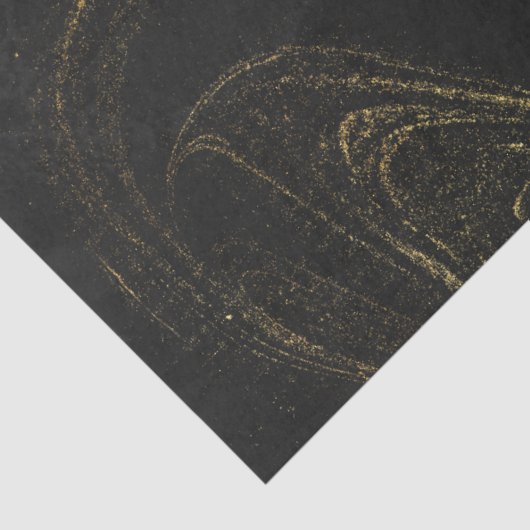 Elegant zwart-witpapier en goudmarmer tissuepapier (Detail)