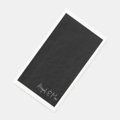 Elegant zwart-witpapier, gasthanddoeken servet (Hoek)