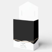 Elegant zwart-witte bruiloft bedankdoosjes (Geopend)