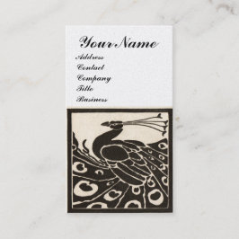 ELEGANT ZWART WITTE PAUW MONOGRAM Luxe Parel Visitekaartje