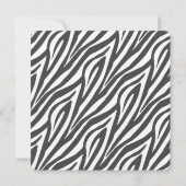 Elegant Zwart Zebra Print Verjaardag Kaart (Achterkant)