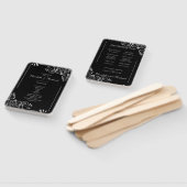 Elegant zwart zilver bruiloft ceremonie programma handwaaier (Niet-gemonteerd)