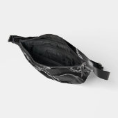 Elegant Zwart Zilver Glitter Agaat Marmer Heuptasje (Open)