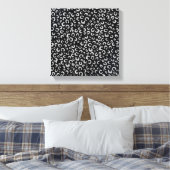 Elegant zwart zilver glitter luipaard patroon canvas afdruk (Insitu (Slaapkamer))