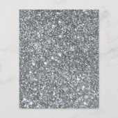 Elegant Zwart Zilver Sparkle Lijst Flyer (Achterkant)