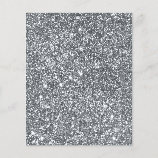Elegant Zwart Zilver Sparkle Lijst Flyer (Achterkant)