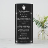 Elegant Zwart Zilver Sparkle Tandheelkundig Afstud Menu (Staand voorkant)
