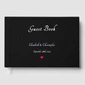 Elegant zwart zilverfolie bruiloften Jubileum Gastenboek (Voorkant)