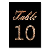 Elegant zwart zwart zwart goud 10 kaart (Achterkant)